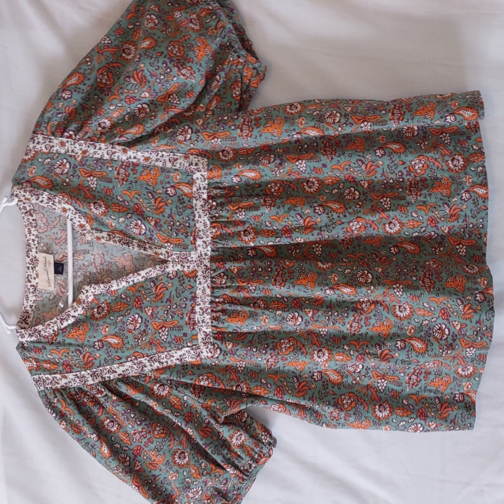 Universal Thread Boho Blouse, Cotton-Linen, Sz 12, NWOT